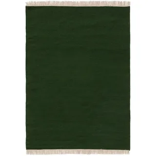 Kunstloft Wollteppich Liv Dunkelgrün 120x170 cm , Grün , Textil , Beton Optik , Rechteckig , 120x1 cm , Gots , pflegeleicht , Teppiche und Böden, Teppiche, Schafwollteppiche