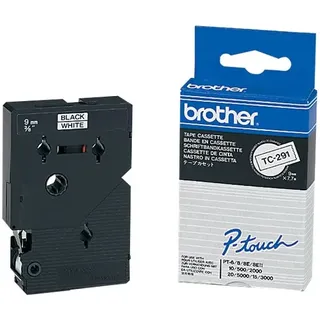 Brother TC-291 (lam.) schwarz auf Weiß 9 mm x 7.7m