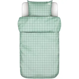 Marc O?Polo Bettwäsche Tolva Soft Green 200x200+2/80x80 cm 100% Baumwolle Perkal Bettwäsche Bettlaken Kissenbezug Kopfkissenbezug Bettbezug Baumwollbettwäsche