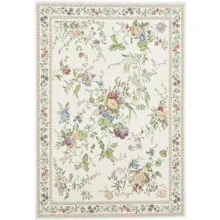 THEKO »Flomi Sagrini« rechteckig 4 mm Höhe Flachgewebe, Pastell-Farben, Blumen Design,