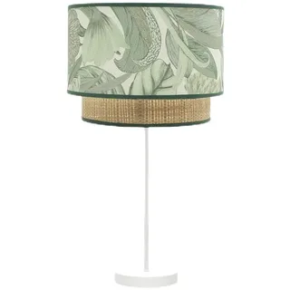 VoltShine Tischlampe, groß, 1 x e27, Weiß/Grün, 64 x 30 x 30 cm, dekorative Beleuchtung für den Innenbereich, ideal für Tische und Schreibtische.