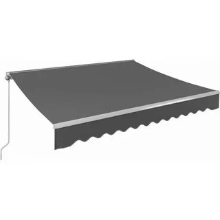 Bolt Edge Manuelle Markise – Sonnenschutz für Terrasse und Garten – 250 x 300 cm - Grau