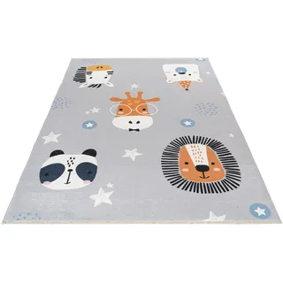 OBSESSION "My Greta 603", rechteckig 6 mm Höhe Kurzflor, Motiv Tiere, mit Fransen, Kinderzimmer,