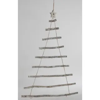 Wanddekoration Tannenbaum Holz Äste Weihnachten Nikolaus Christmas Hängend