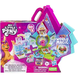 Hasbro My Little Pony Mini World Magic Mini-Kristallspielhaus, Spielset mit 5 Sammelfiguren, 3 cm