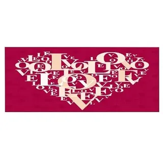 Homemania Bild Herz – Liebe – für Wohnzimmer und Schlafzimmer – Mehrfarbig aus Polyester, Holz, 70 x 3 x 100 cm – HM20KNV70x100-87