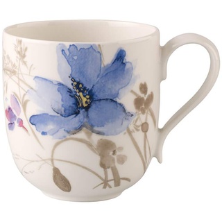 Villeroy & Boch Mariefleur Gris Kaffeebecher, 350 ml, Höhe: 9 cm, Premium Porzellan