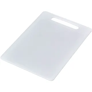 Chef Aid Schneidebrett Weiß – Lebensmittelechtes, Rutschfestes Kunststoffbrett mit Griff – Messerfreundlich, Spülmaschinengeeignet und Pflegeleicht – 40 × 30 × 0,4 cm