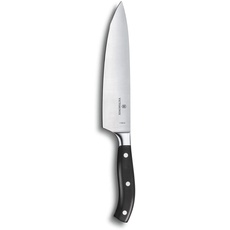 Victorinox, Grand Maître, Profi Kochmesser, Extra Scharfe Klinge, gerader Schliff, 20 cm, Robuster Kunststoffgriff, Rostfreier Stahl, schwarz