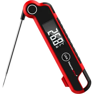 ThermoPro Fleischthermometer Antibeschlag Thermometer Kochen ±0,5°C Genau Küchenthermometer 1s Schnell Bratenthermometer Wasserdicht Kochthermometer Professionell für Fleisch Flüssigkeit Backen Grill