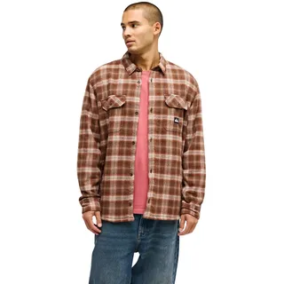 QUIKSILVER Langarmhemd kariert Braun S