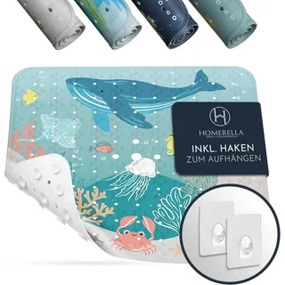 Homerella homerella© Duschmatte rutschfest 53x53cm, INKL. AUFHÄNGUNG, Antirutschmatte Dusche, schimmelresistent&waschbar, Duschwanneneinlage, Duscheinlage, Rutschmatte Dusche, Duschmatten, Badematte rutschfest