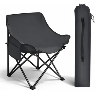 sunula Campingstuhl Faltbar Dunkelgrau