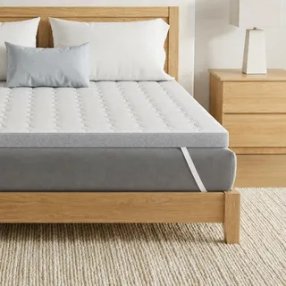 EGOHOME Matratzen Topper 160x200 | 7 Zonen Matratzentopper 7cm Höhe | Matratzenauflage 160x200cm für unbequeme Matratze, Boxspringbett, Gästebett | rutschfest mit Noppen
