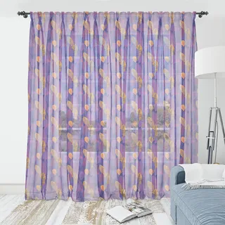 ABAKUHAUS Blatt Wandteppich, Vibrierende tropische Blatt- verflochtene Nacht bei Dschungel-Druck, Wohnzimmer Schlafzimmer seidiges Satin Wandtuch, 240 cm x 274 cm, Quartz Ringelblume - Transparent