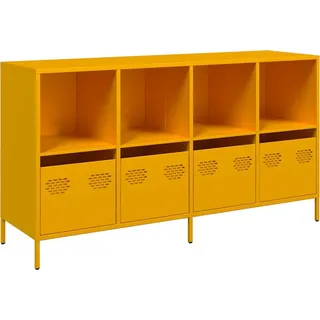 Sideboard Senfgelb 135x39x73,5 cm Kaltgewalzter Stahl - Gelb