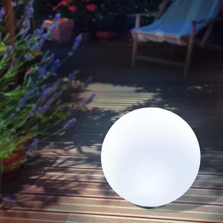 esotec Solarkugel für den Garten multicolor 6500K 7 Farben winterfest 102610 - Weiß