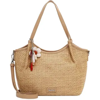 Shopper TAMARIS "Shopper TAS Konstantina", Damen, Gr. B/H/T: 36cm x 16cm x 10cm 0, beige (sand 420), Polypropylen, Taschen Shopper