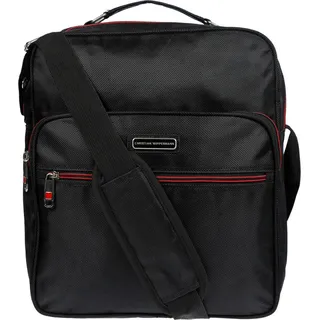 Christian Wippermann Flugbegleiter Umhängetasche Arbeitstasche Herren Tasche Schwarz im Hochformat - Schwarz