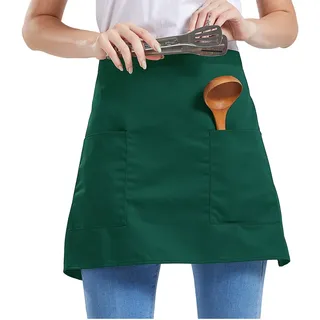 Nanxson Unisex halb Taille Schürze Küchenschürze Kochschürze Kellnerschürze Bistroschürze mit 2 Taschen für Küche, Restaurant, Café