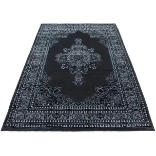Webteppich , Grau, Schwarz , Textil , orientalisch , rechteckig , 120x170 cm , Oeko-Tex® Standard 100 , für Fußbodenheizung geeignet, schmutzabweisend, für Hausstauballergiker geeignet, lichtunempfindlich, antistatisch, pflegeleicht, strapazierfähig, leicht zusammenrollbar , Teppiche und Böden, Teppiche, Webteppiche