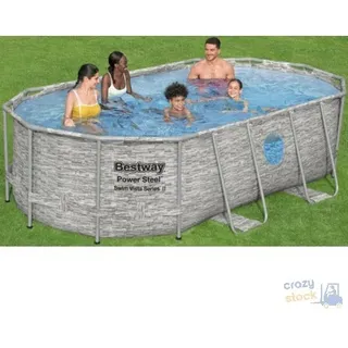 Bestway Aufstellpool 56714 Weiß 7250 LT 427x250x100 cm 6942138954609
