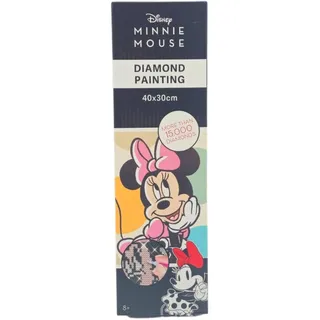 Minnie Mouse Diamond Painting für Erwachsene & Kinder | Disney DIY Diamantbild Set 40x30 cm | Komplettes Bastelset mit über 15.000 Steinen | Kreatives Malen mit Strasssteinen für Mädchen & Frauen
