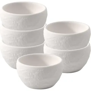 Villeroy & Boch "Eierbecher Manufacture Rock Blanc ø 4,8 cm 6er Set weiß", weiß,