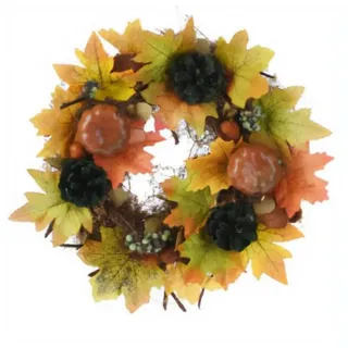 Home Styling Collection Herbstkranz Dekoration Ø 34 cm , Kunststoff , 34x8.5x34 cm , Dekoration