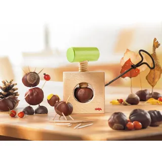 HABA Kastanienbohrer & Nussknacker 2-in-1 – Vielseitiges Bastel- und Küchen-Werkzeug für Kinder & Erwachsene – 2012298001