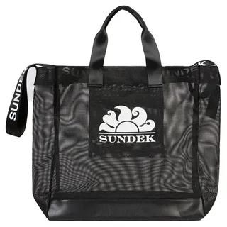 Sundek Große Strandtasche Aus Netzstoff - Black - One Size