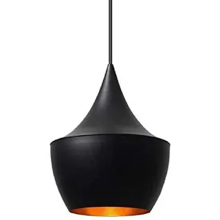 B·LED BARCELONA LED Barcelona 1-flg. E27 30 cm Glocke schwarz gold matt