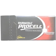 PILA ALKALINA PROCELL DURACELL AAA - LR03 1,5V (CAJA 10 UNID) Ø10,5x44,5mm