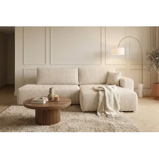 kaiser möbel Ecksofa Cordstoff 2-Sitzer Ecru