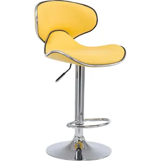 CLP Barhocker Las Vegas V2 mit Fußstütze | Farbe creme Gestell Farbe weiß - Creme