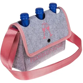 Out of the Blue Flaschentasche aus Filz für 3 Piccolo-Flaschen »Prosecco to Go« 21·17cm