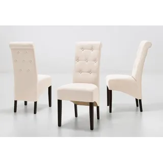 Home Affaire Polsterstuhl Chris Kunstleder beige 6er Set