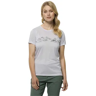 Jack Wolfskin Crosstrail Graphic Kurzarm-t-shirt - White Cloud / White - XS