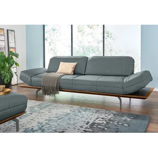Creation BY ROLF BENZ 3-Sitzer "CR.420, Designsofa, Loungesofa" in 2 Qualitäten, Holzrahmen in Eiche Natur oder Nußbaum, Breite 232 cm, wasserblau, steingrau