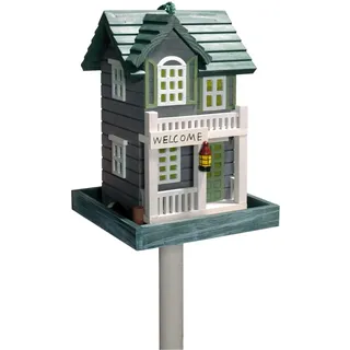 Dobar Vogelhaus Western mit Ständer Kiefer 18 x 18 x 23 cm FSC®