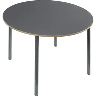 [en.casa] Esstisch Lindesberg für 4 Personen Ø100 cm Grau