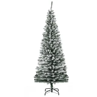 Künstlicher Weihnachtsbaum 180 cm mit Schnee - schmales Modell | Farbe: Grün | Abmessungen: 60x60x180 cm