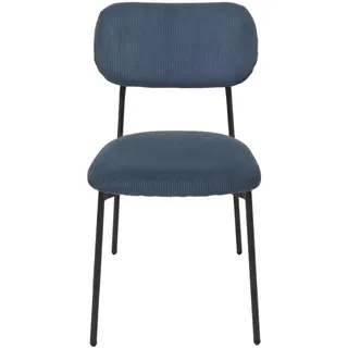 MCW Esszimmerstuhl O26 Cord Blau 2er-Set