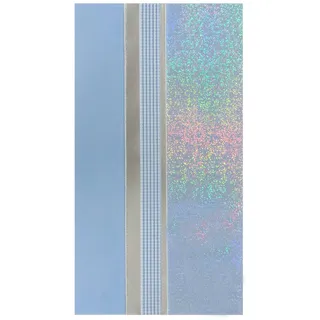 Pracht Creatives Hobby 7074-20445 Wachsplatten Mix hellblau/silber, 3 halbe Wachsstreifen, ca. 200 x 50 x 0,5 mm, zum Modellieren und Verzieren von Kerzen
