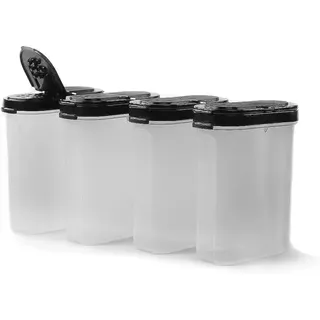 Tupperware Gewürz-Riese 270 ml (4) schwarz Gewürz Behälter Gewürzbehälter groß - Schwarz