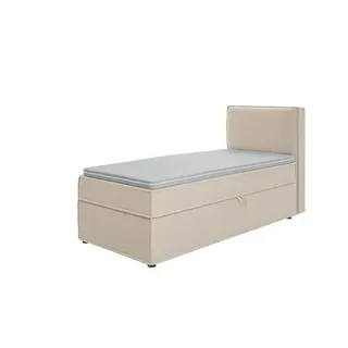 s-style möbel Uma - Modernes Boxspringbett mit Topper und Bettkästen 90 cm X 103 cm X 218 cm