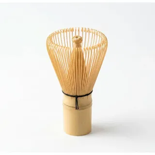 Matchabürste aus Bambus- Zubehör zur traditionellen Matcha-Zubereitung, 11 x 6 cm - Naturbelassen