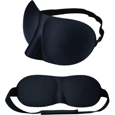 PARENCE - Schlafmaske - Nachtmaske mit Verstärkung und Nasenkerbe - Fleece-Komfortmaske - 23 x 9 cm
