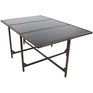 VCM Gartentisch 170 x 110 x 72 cm Braun