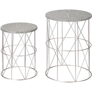 Outsunny Gartentisch, Rose Gold, Metall , Roségold , 38x52.5x38 cm , Gartenmöbel, Gartentische, Garten-Beistelltische